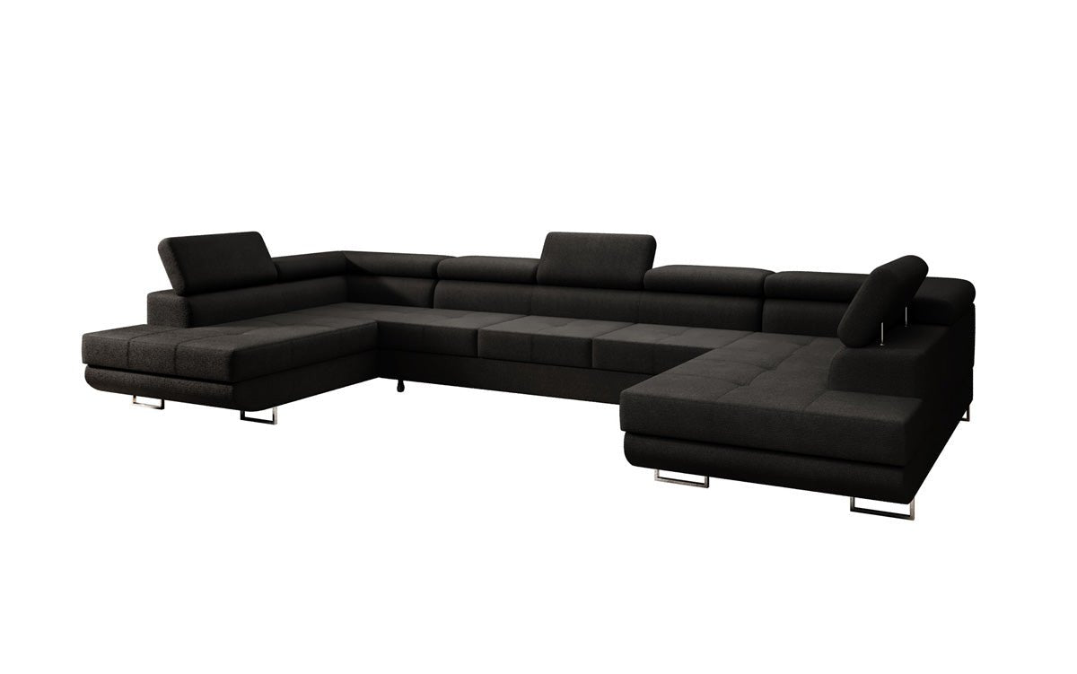 Canapé designer Taormina avec fonction couchage et rabattable en bouclé