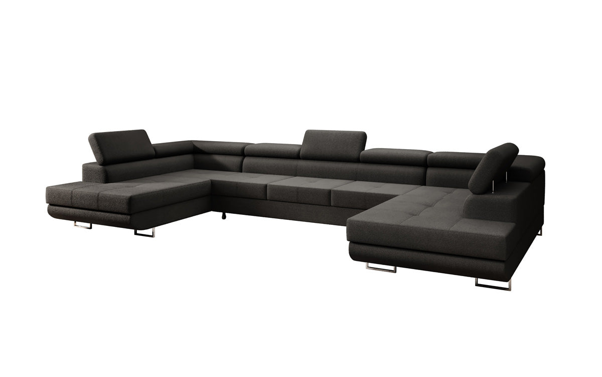 Canapé designer Taormina avec fonction couchage et rabattable en bouclé