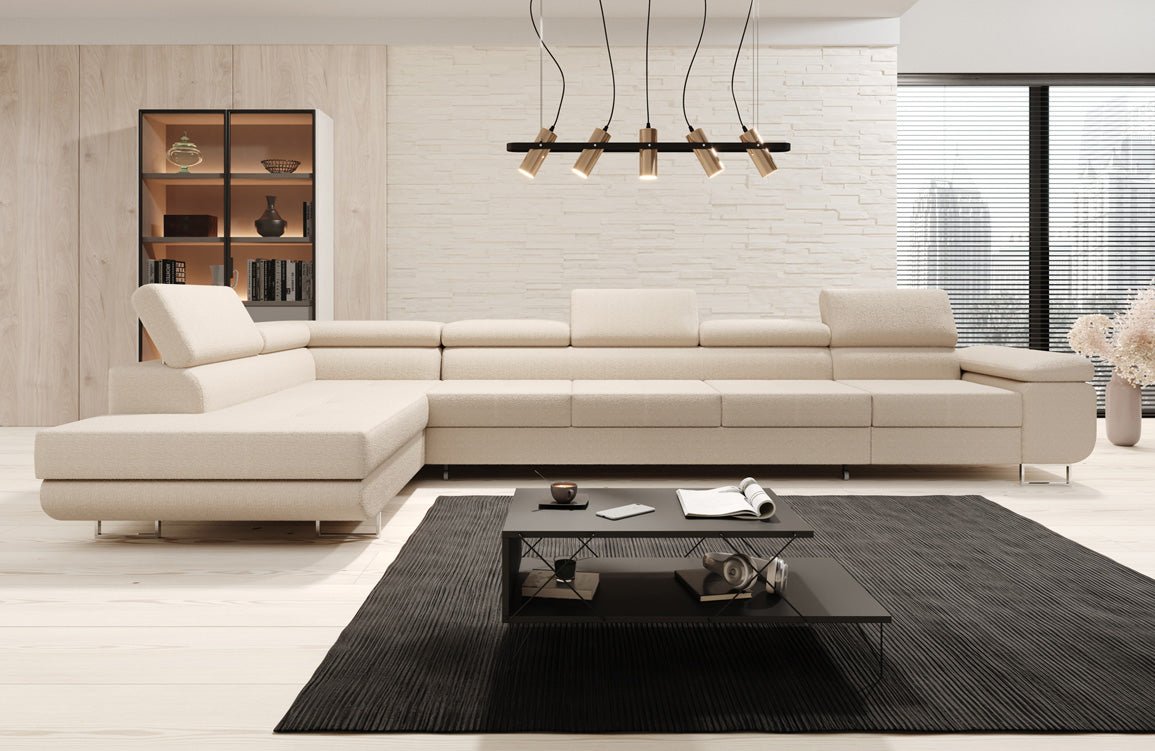 Designer Sofa Maxi met slaap- en klapfunctie in bouclé