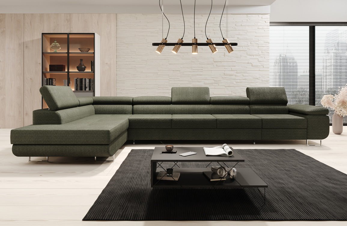 Designer Sofa Maxi met slaap- en klapfunctie in bouclé