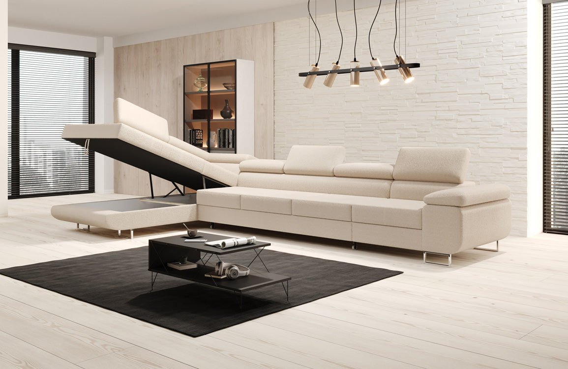 Designer Sofa Maxi met slaap- en klapfunctie in bouclé
