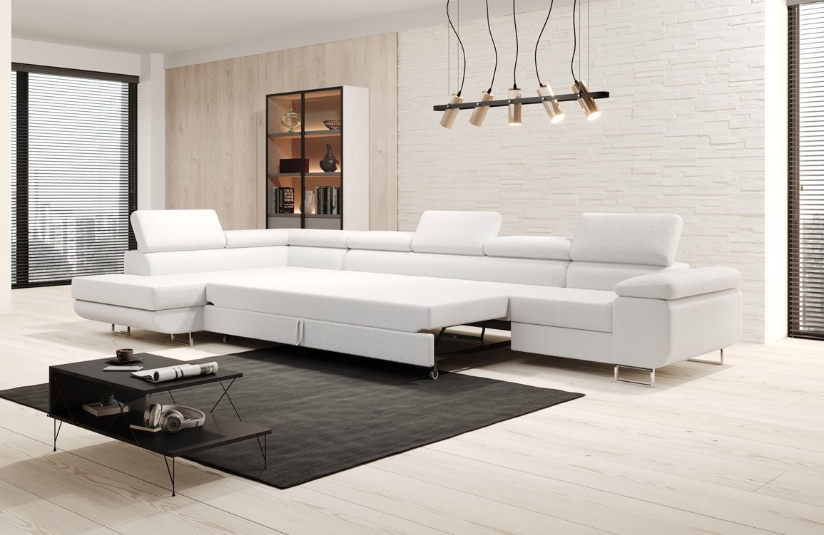 Designer Sofa Maxi met slaap- en klapfunctie in bouclé