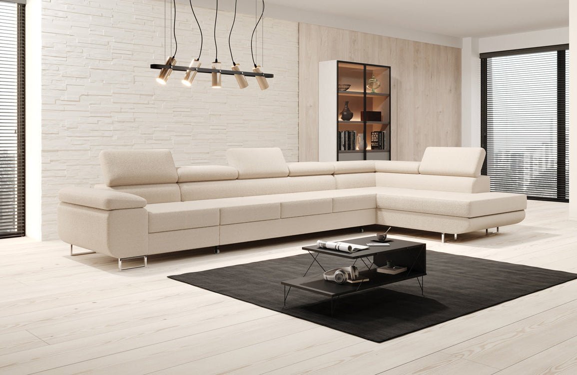 Designer Sofa Maxi met slaap- en klapfunctie in bouclé