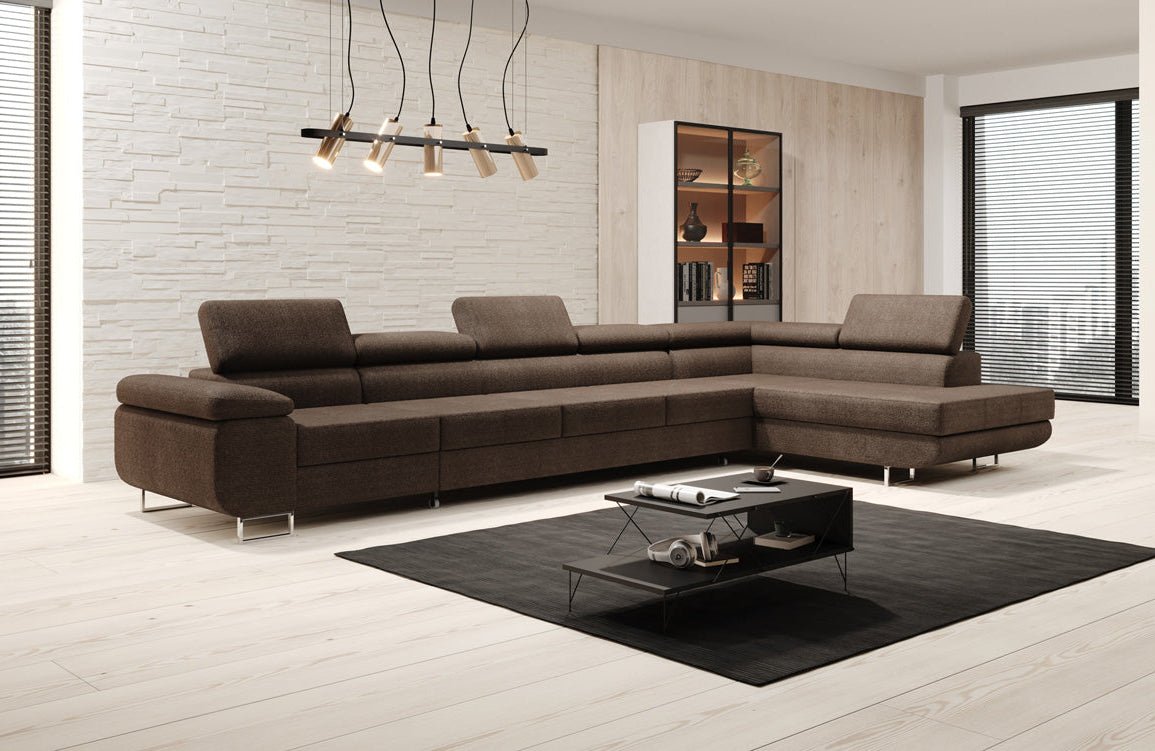 Designer Sofa Maxi met slaap- en klapfunctie in bouclé