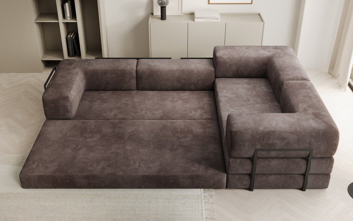 Canapé Designer Lazy L fermé en Cord