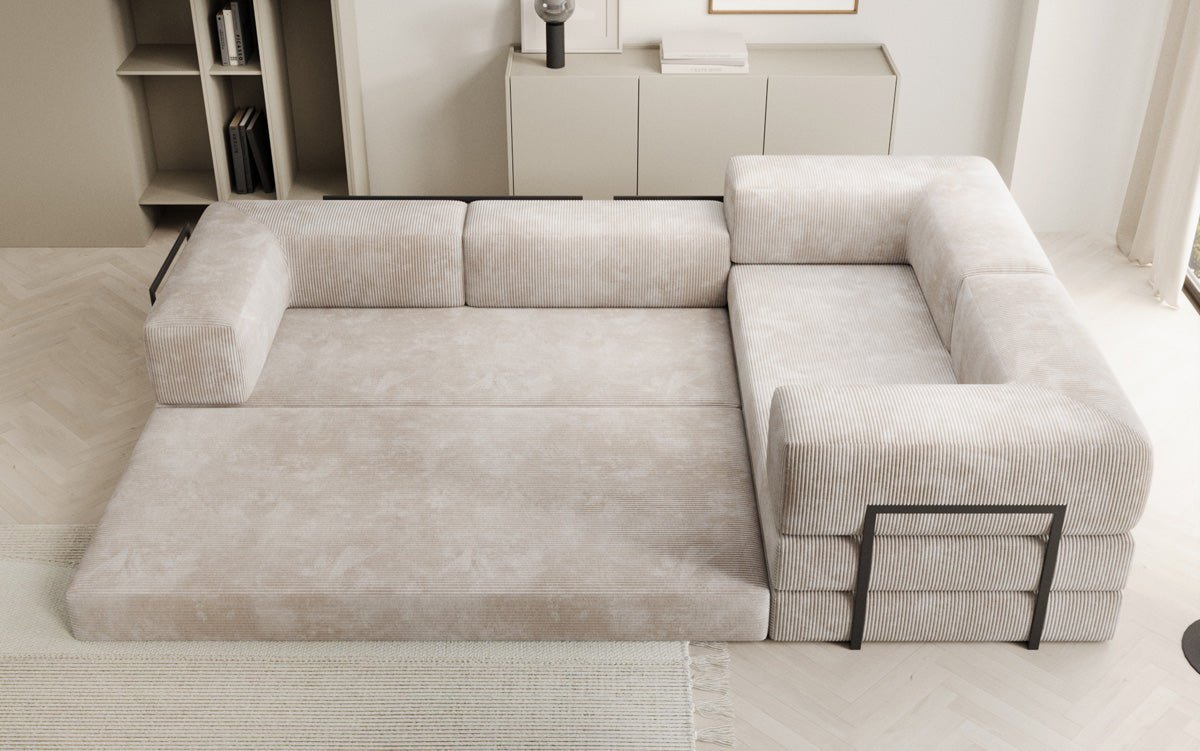 Canapé Designer Lazy L fermé en Cord