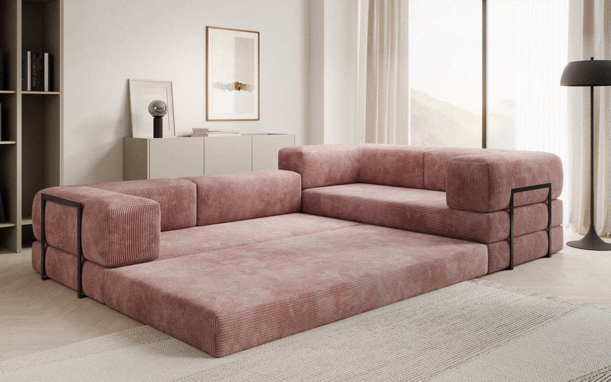 Canapé Designer Lazy L fermé en Cord