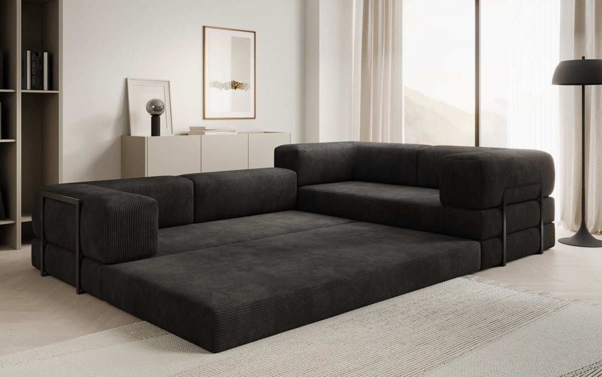 Canapé Designer Lazy L fermé en Cord
