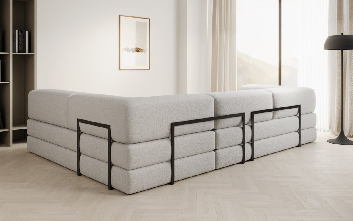 Canapé Designer Lazy L en Bouclé