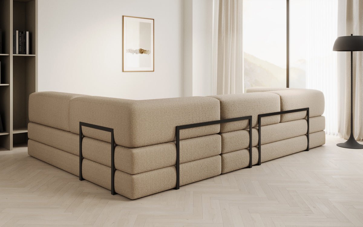 Canapé Designer Lazy L en Bouclé