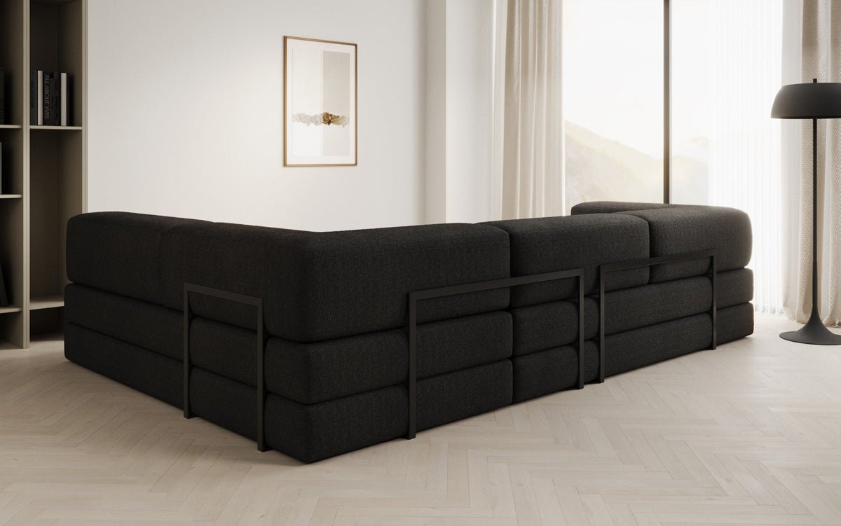 Canapé Designer Lazy L en Bouclé