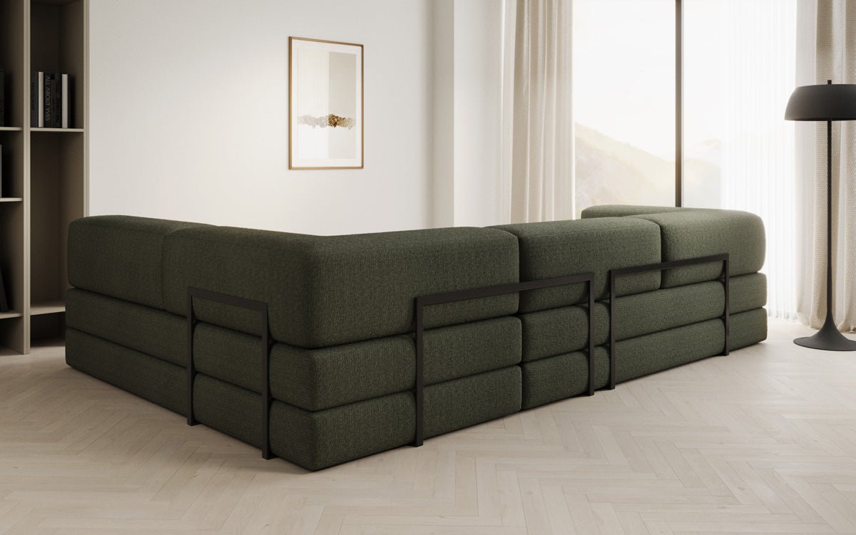 Canapé Designer Lazy L en Bouclé