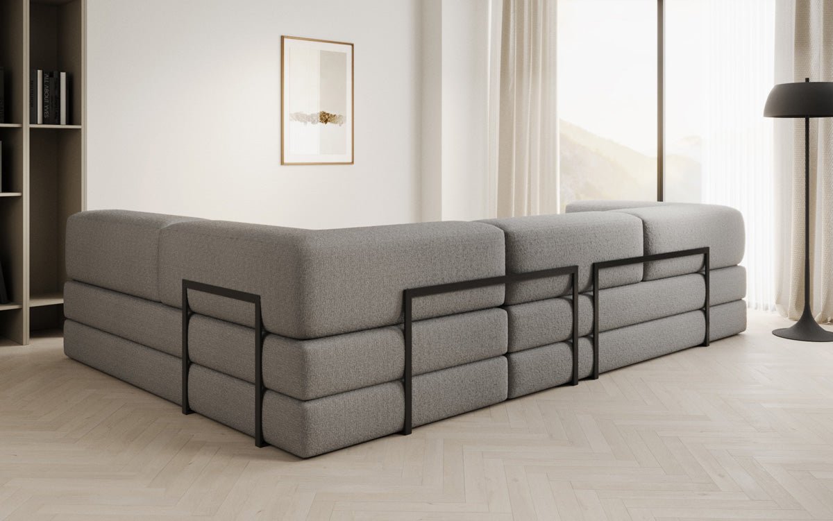 Canapé Designer Lazy L en Bouclé