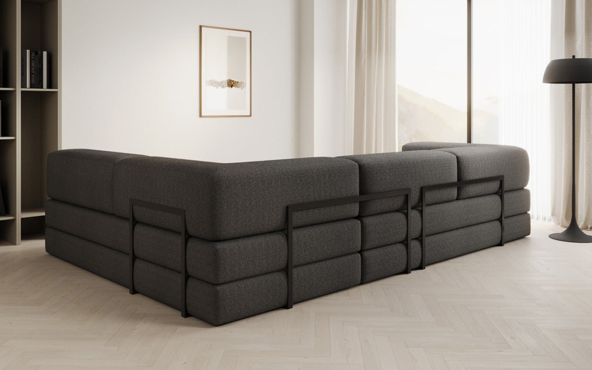 Canapé Designer Lazy L en Bouclé