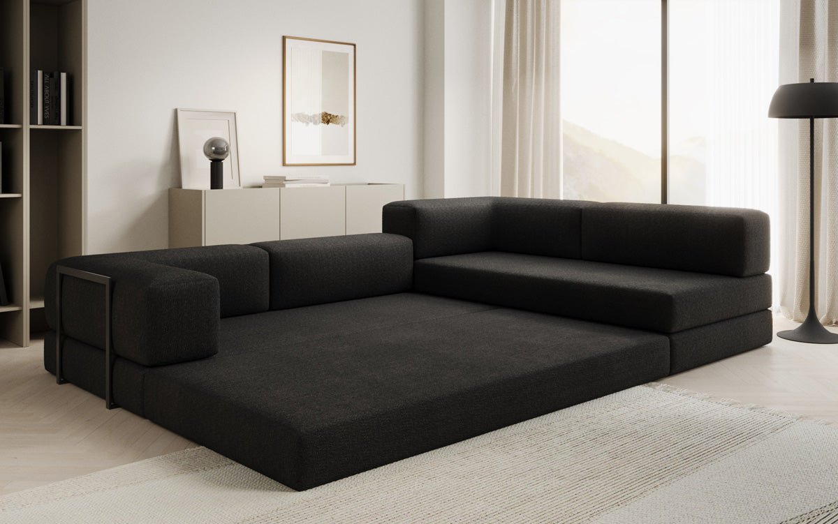 Canapé Designer Lazy L en Bouclé