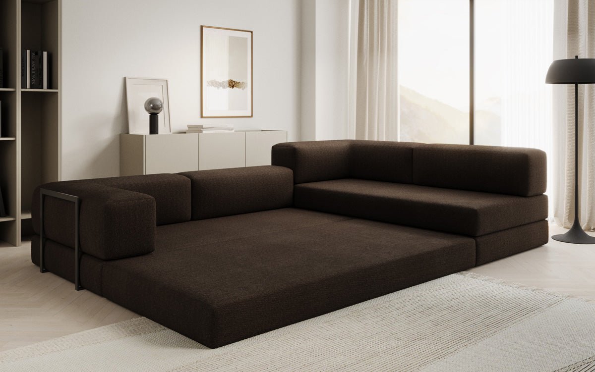 Canapé Designer Lazy L en Bouclé