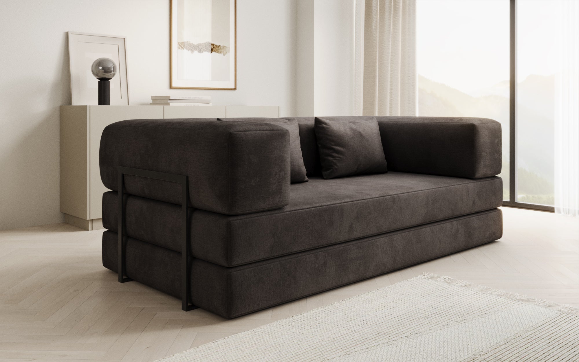 Extra hoes voor Sofa Lazy in fluweel