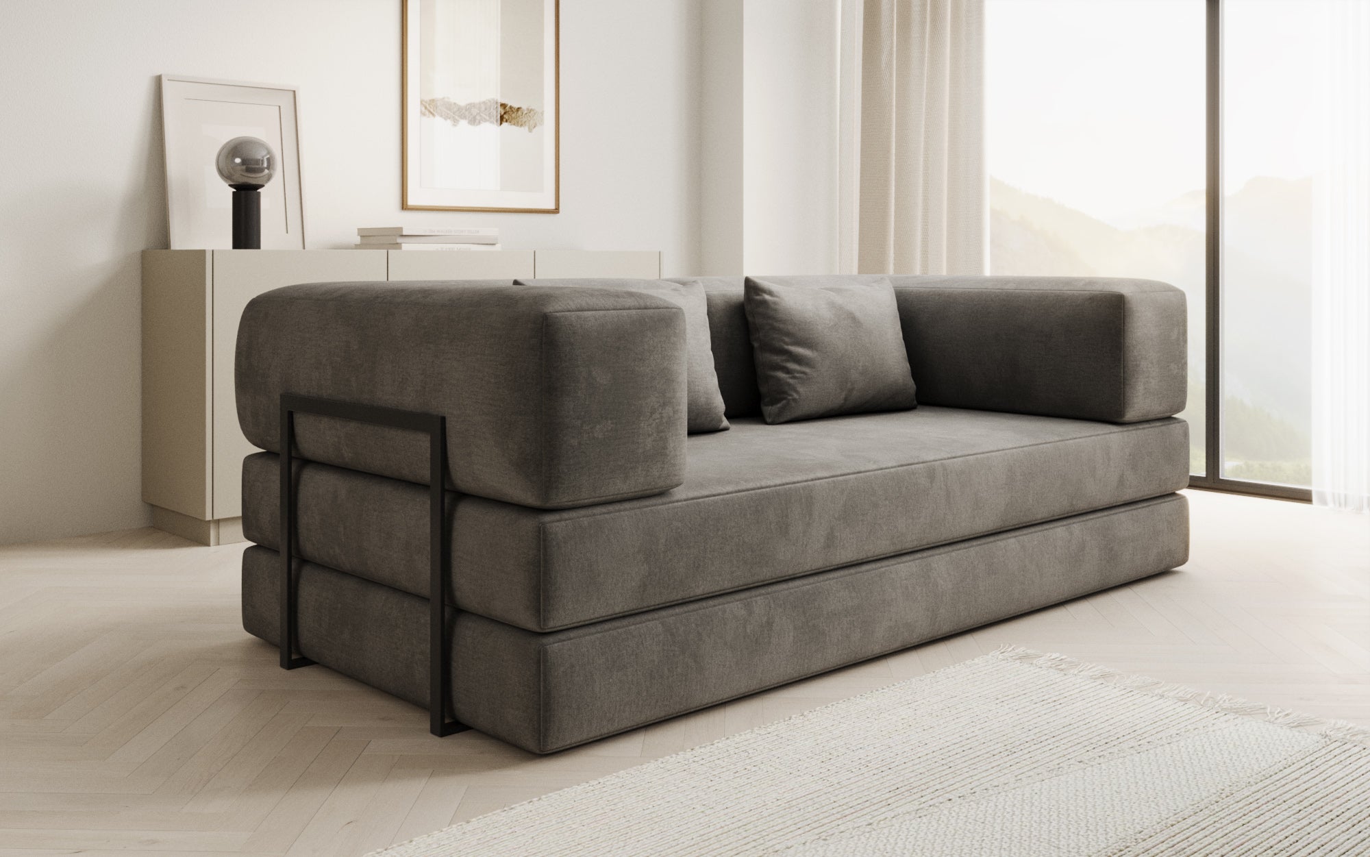 Extra hoes voor Sofa Lazy in fluweel
