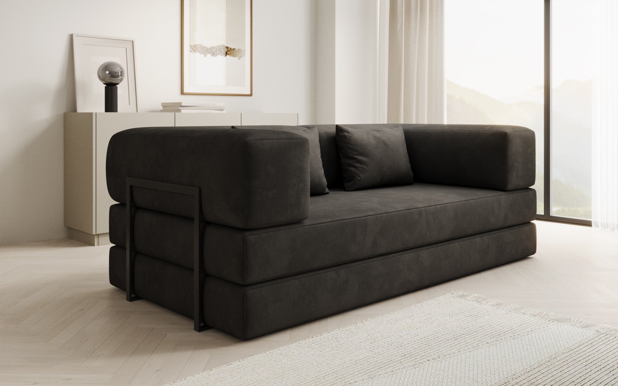 Extra hoes voor Sofa Lazy in fluweel