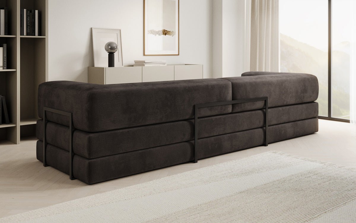 Canapé design Lazy 3 places XXL en velours