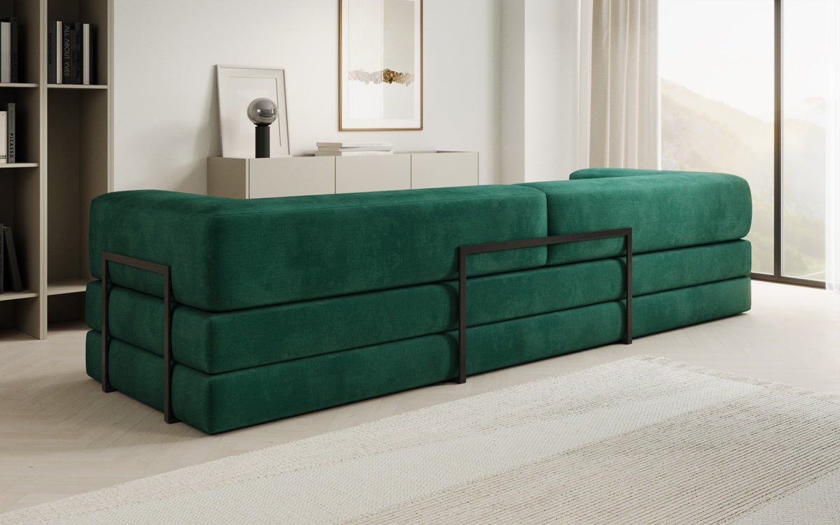 Canapé design Lazy 3 places XXL en velours