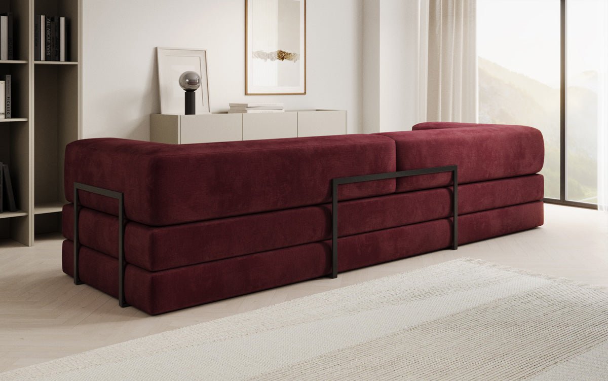 Canapé design Lazy 3 places XXL en velours