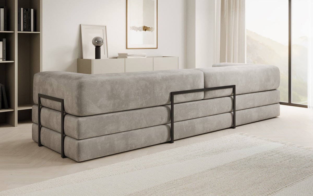 Canapé design Lazy 3 places XXL en velours