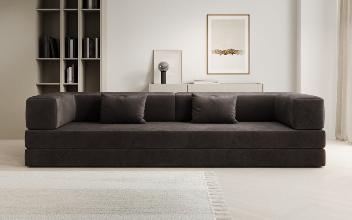 Canapé design Lazy 3 places XXL en velours