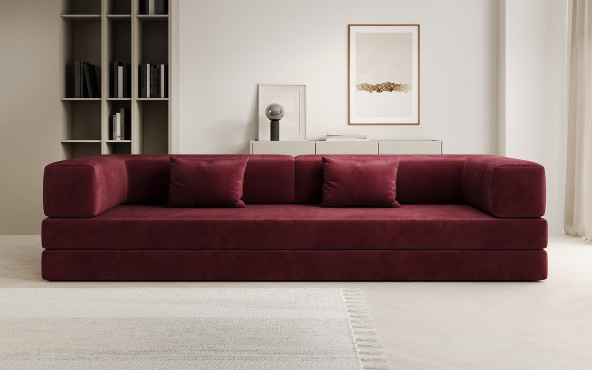 Canapé design Lazy 3 places XXL en velours