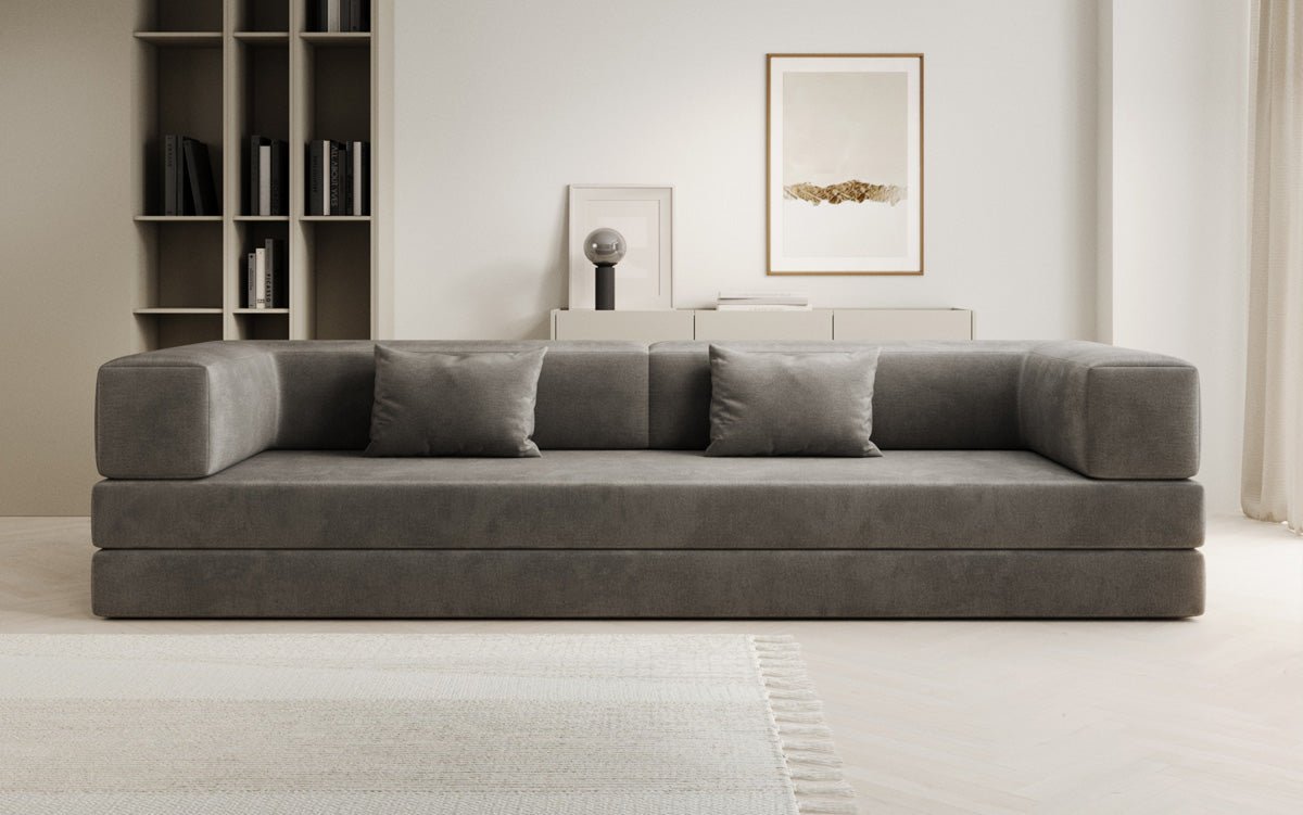 Canapé design Lazy 3 places XXL en velours