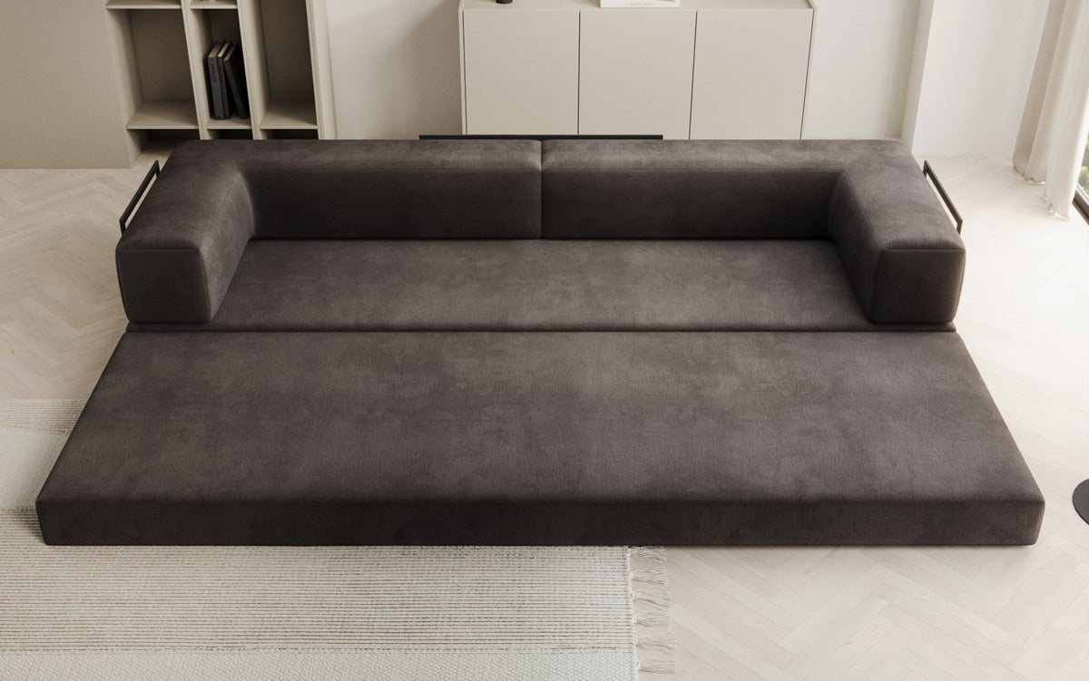 Canapé design Lazy 3 places XXL en velours