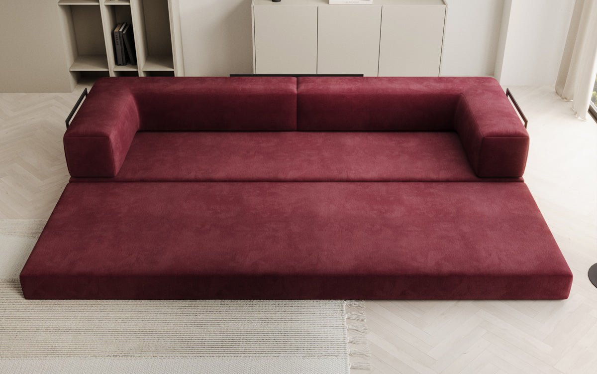 Canapé design Lazy 3 places XXL en velours