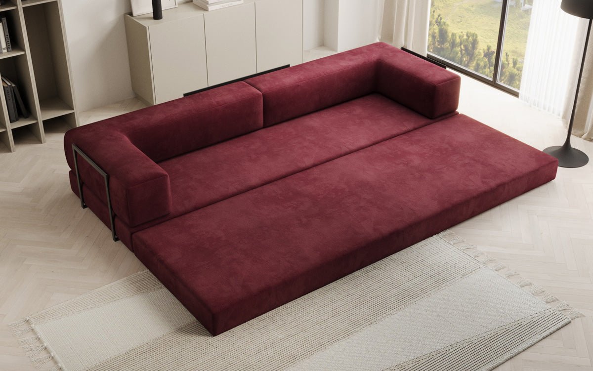 Canapé design Lazy 3 places XXL en velours