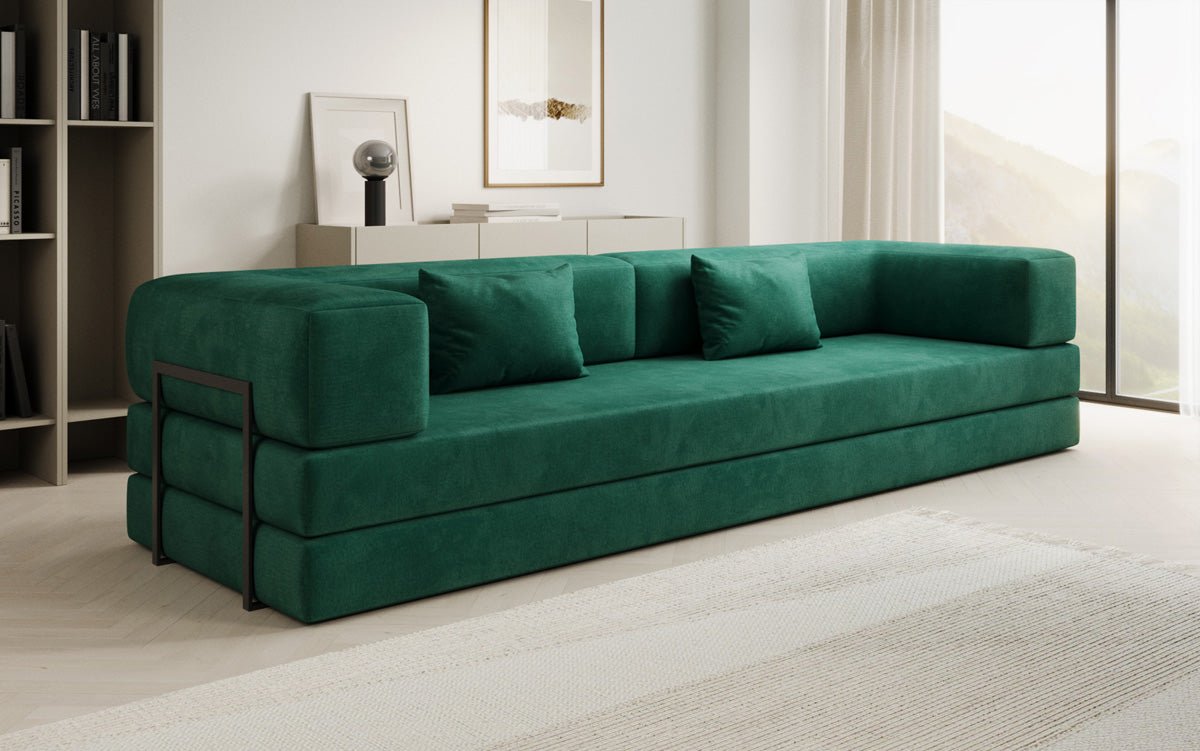 Canapé design Lazy 3 places XXL en velours