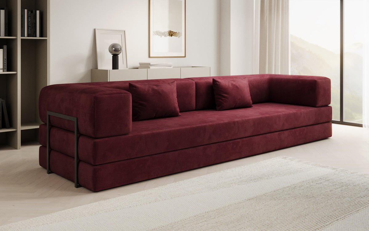 Canapé design Lazy 3 places XXL en velours