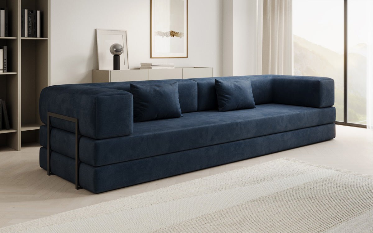 Canapé design Lazy 3 places XXL en velours