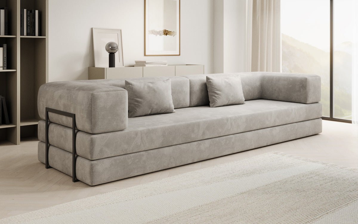Canapé design Lazy 3 places XXL en velours