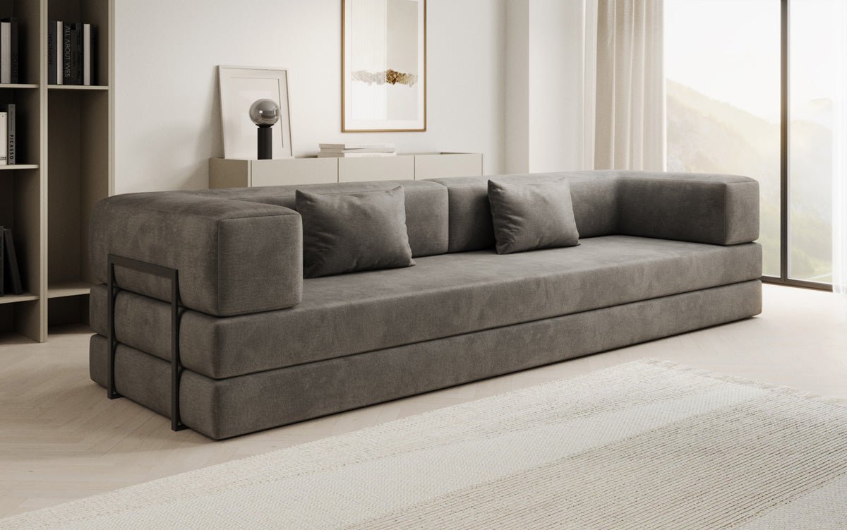 Canapé design Lazy 3 places XXL en velours
