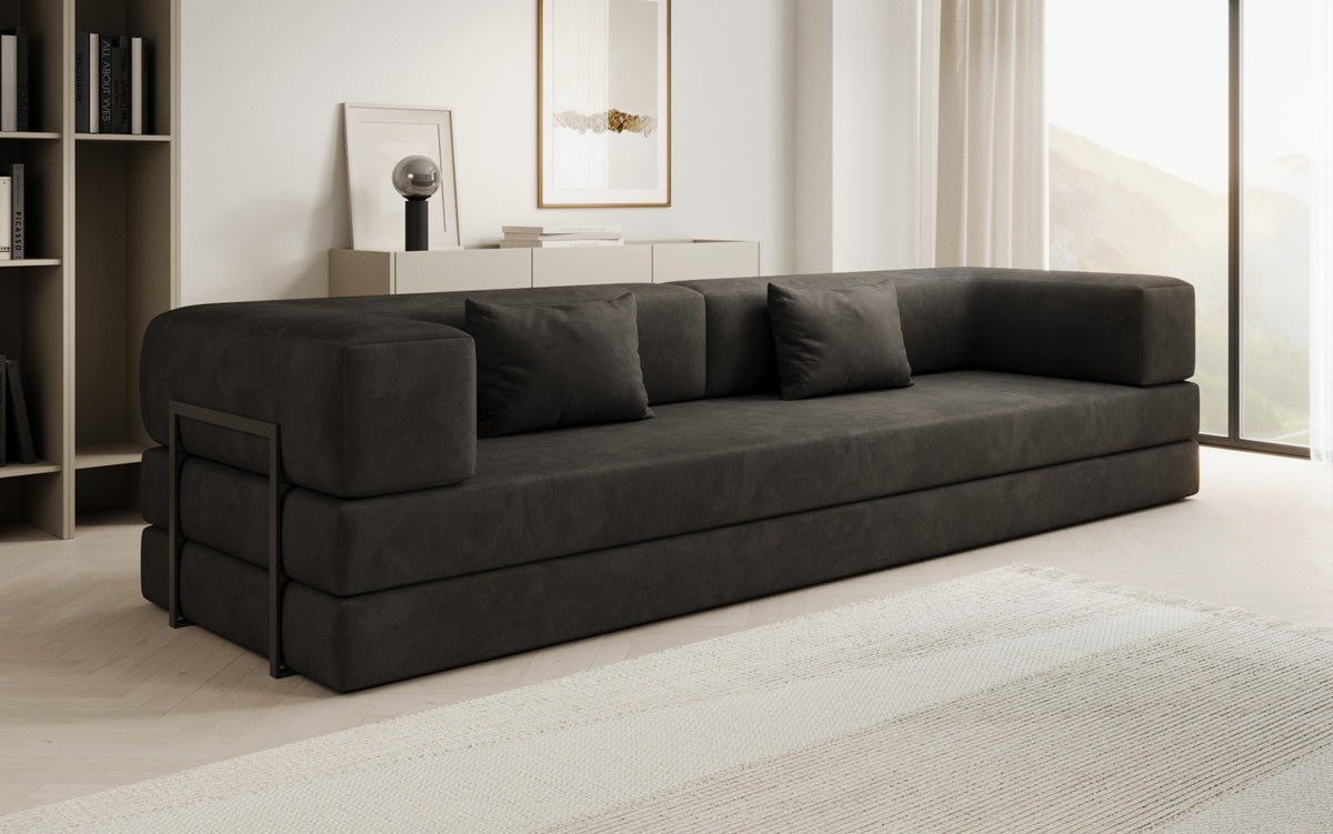 Canapé design Lazy 3 places XXL en velours