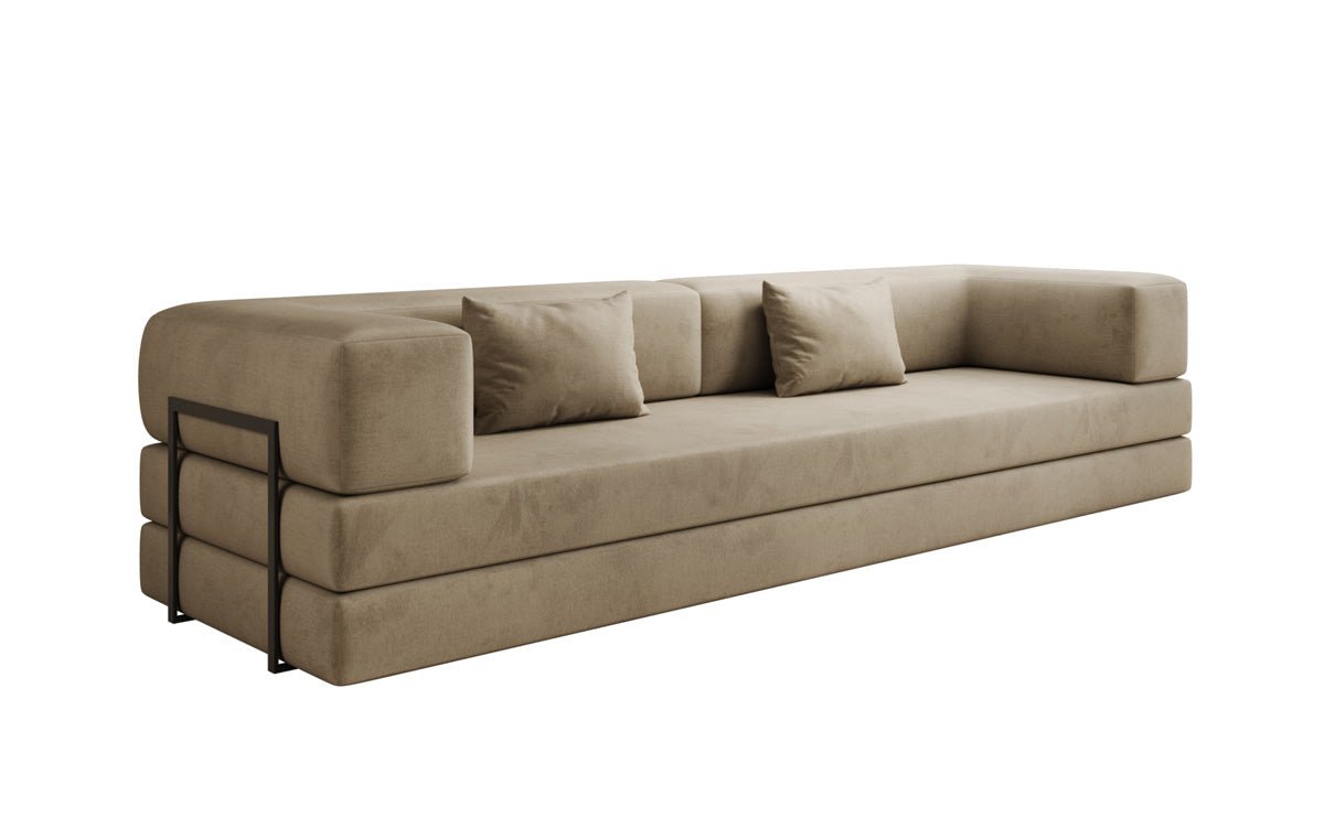 Canapé design Lazy 3 places XXL en velours