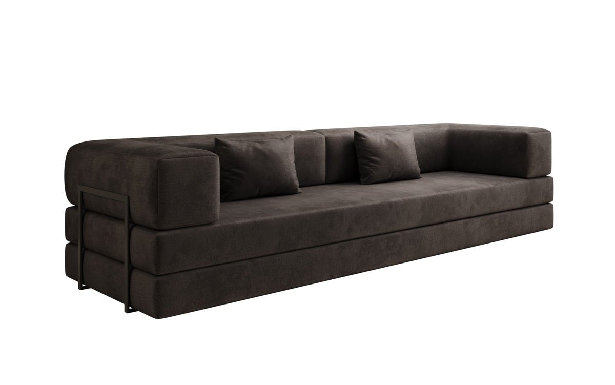 Canapé design Lazy 3 places XXL en velours