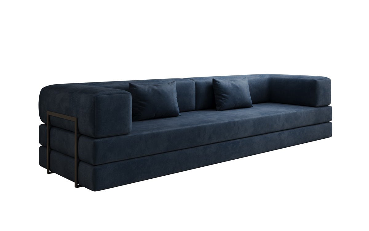 Canapé design Lazy 3 places XXL en velours