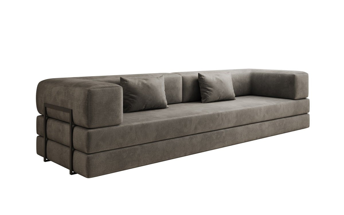 Canapé design Lazy 3 places XXL en velours
