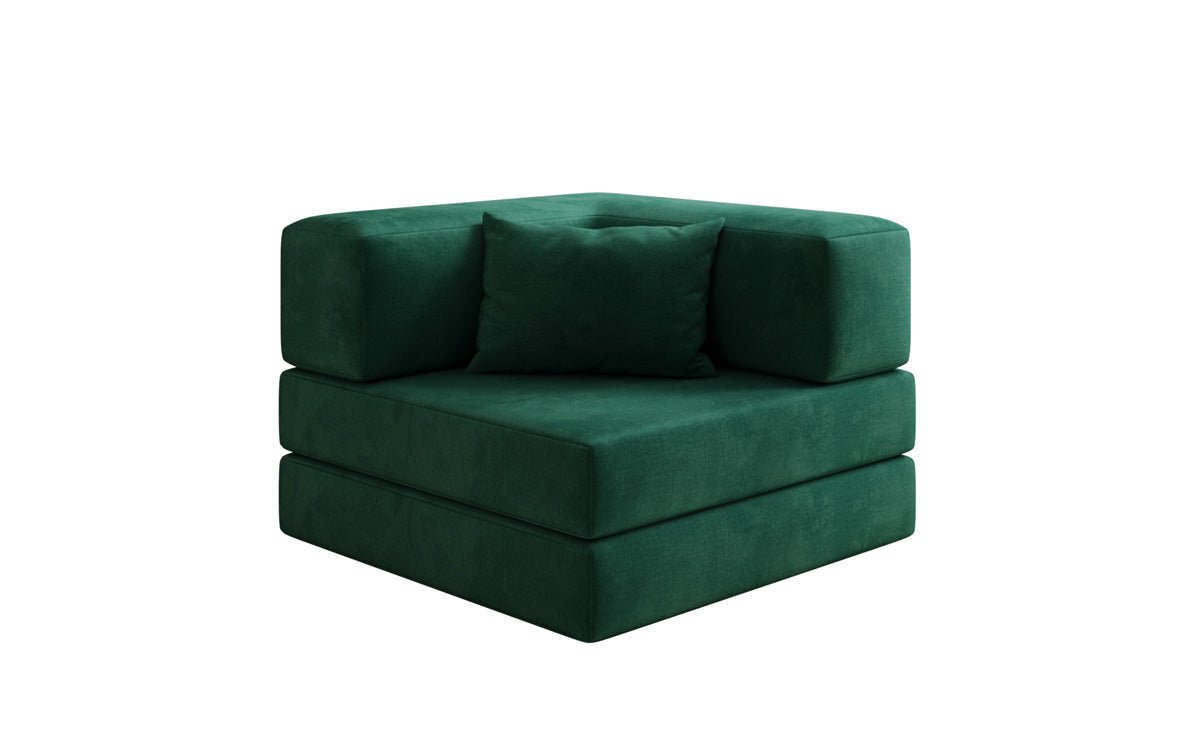 Fauteuil Lazy en velours de designer