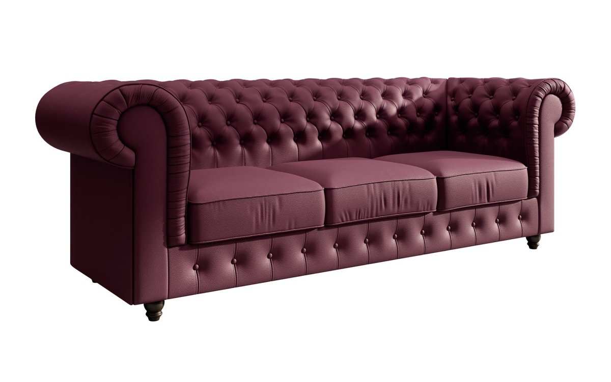 Chesterfield Sofa Hermine (Kunstleder) - Luxusbetten24