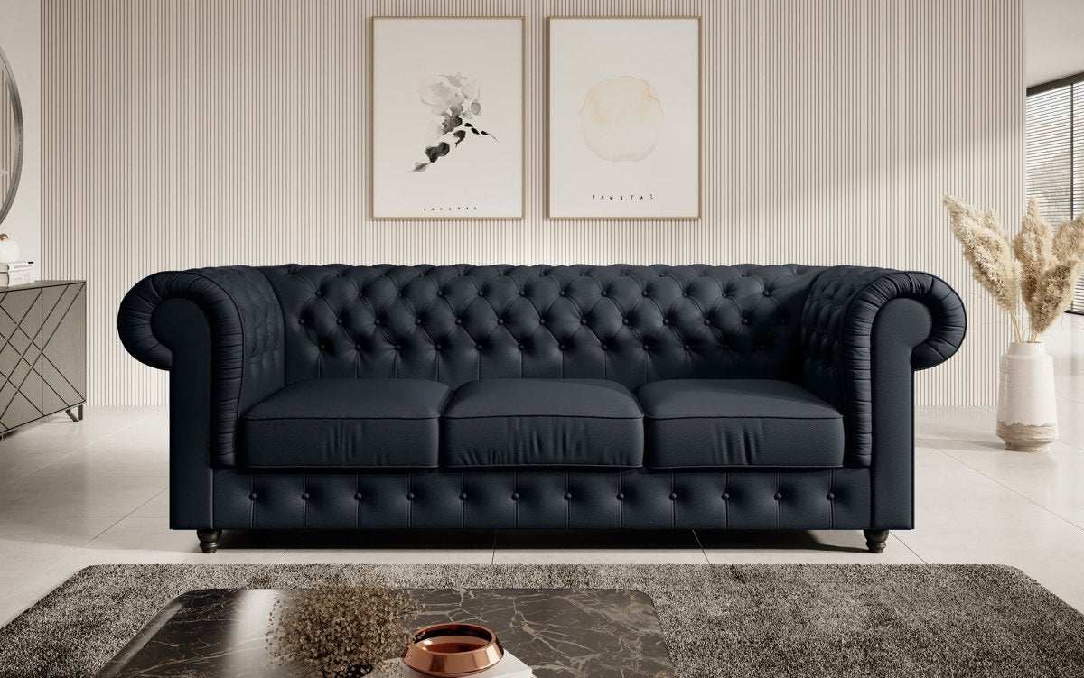Chesterfield Sofa Hermine (Kunstleder) - Luxusbetten24