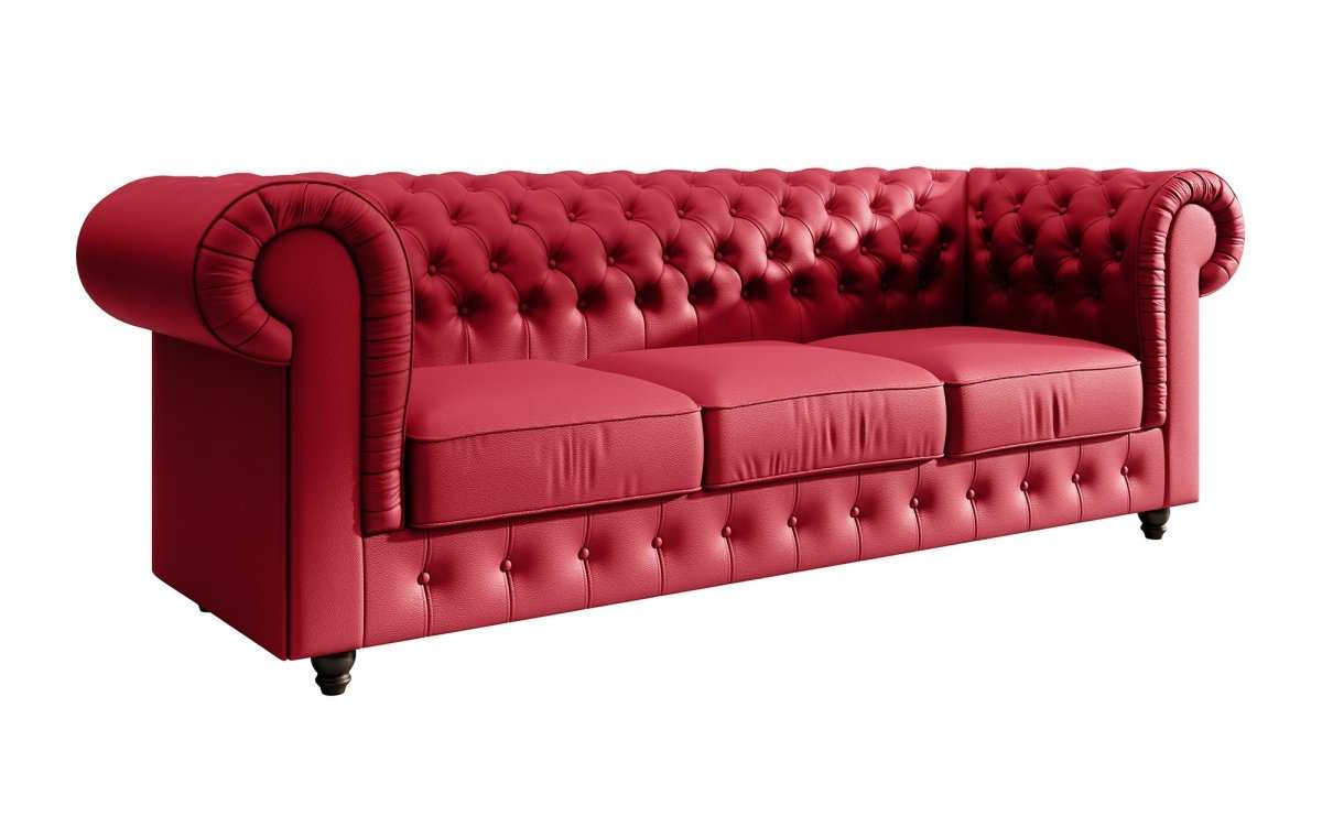 Chesterfield Sofa Hermine (Kunstleder) - Luxusbetten24