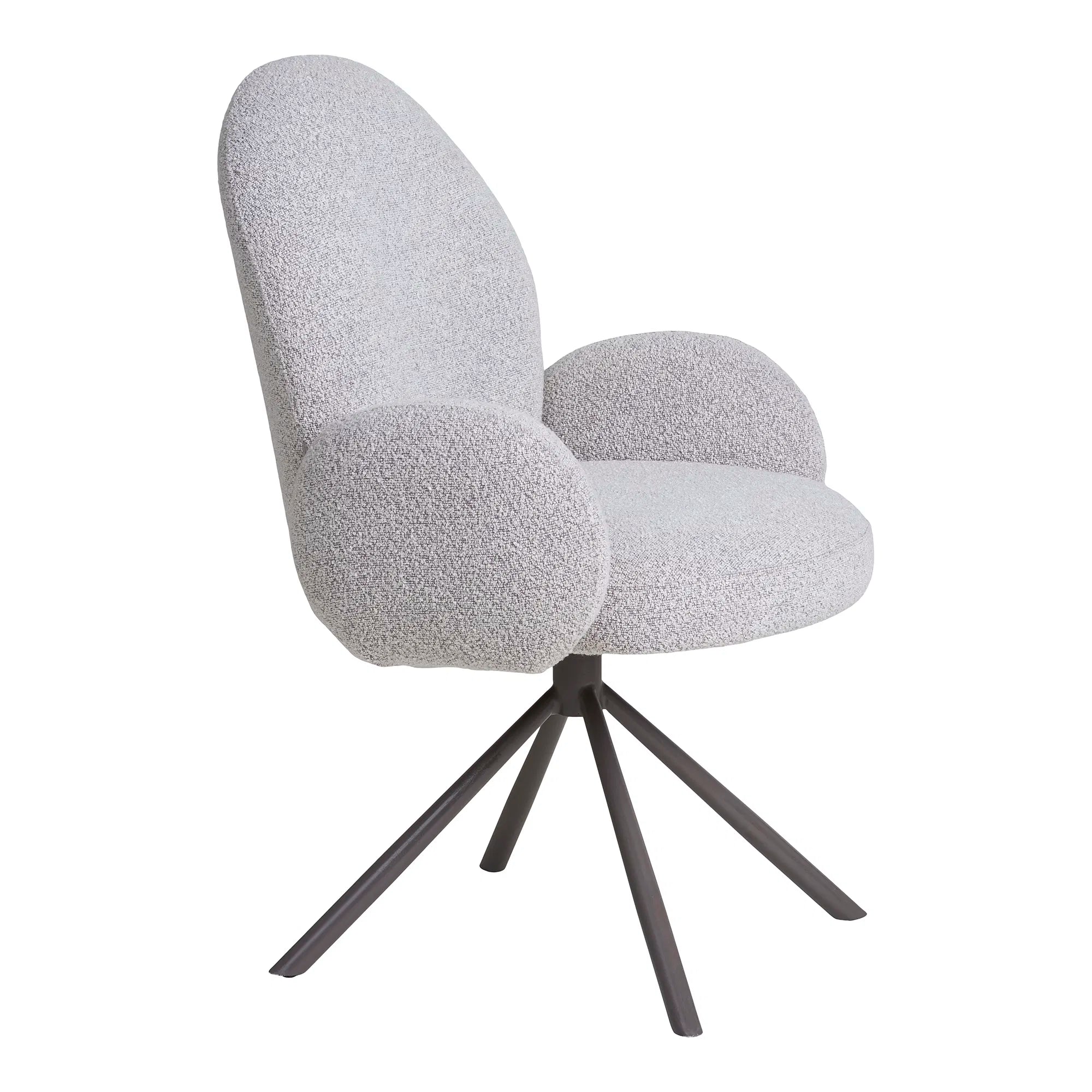 Designerstoel Salerno Bouclé met draaifunctie