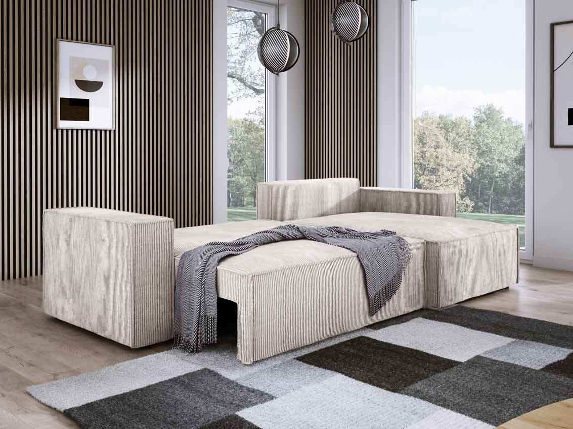 Designer Sofa Velanova mit Schlaffunktion und Stauraum