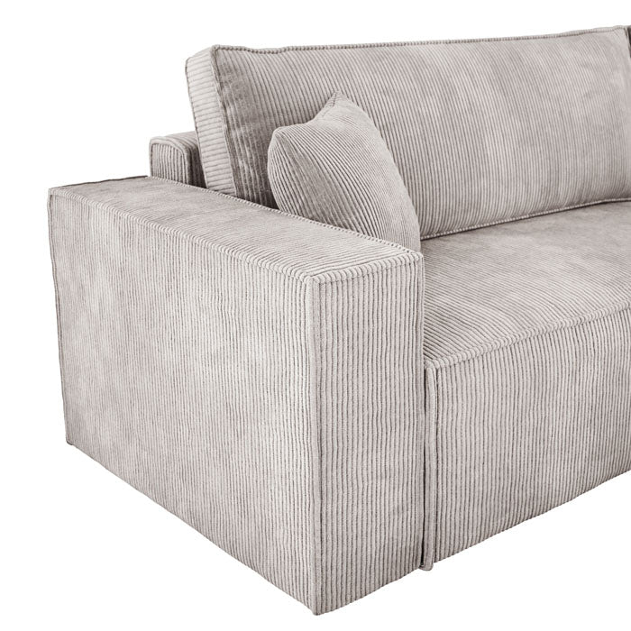 Designer Sofa Velanova mit Schlaffunktion und Stauraum aus Cord